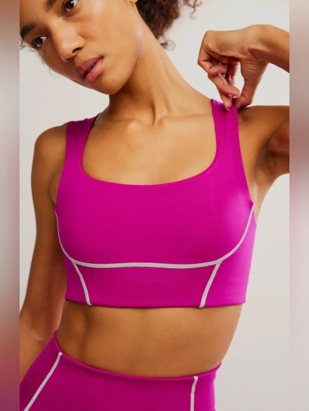Free People Movement You’re A Peach Sports Bra in Berry Blitz